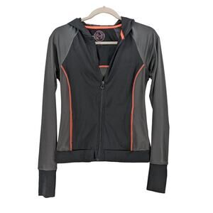 So Authentic American Heritage Jacket S Black Gray Orange Junior Full Zip Hoodie